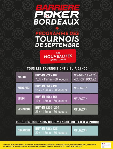 Casino Barriere Bordeaux Tournoi De Poker