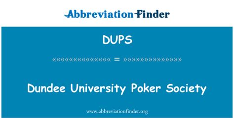 Dundee University Poker Sociedade