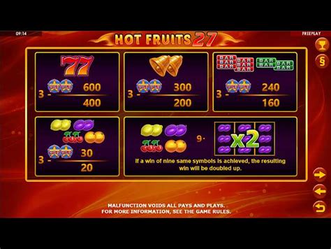 Play Hot Fruits 27 Slot