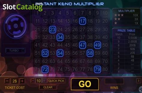 Play Instant Keno Multiplier Slot